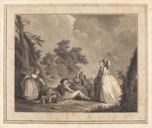 Merkury z Francji autorstwa Heinrich Guttenberg after Nicolas Lavreince