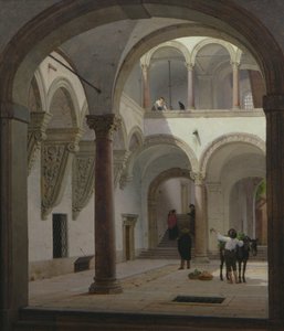 Dziedziniec Palazzo Fava, Bolonia, 1874