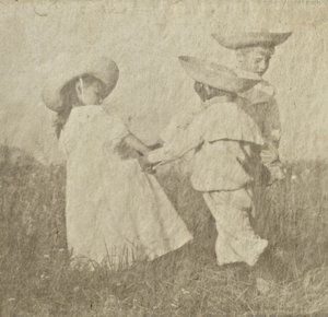 Walther, Edeltrude i Hans Kühn, ok. 1905 (odbitka platynowo-palladowa)