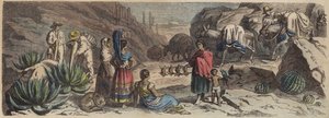 Górska droga w Meksyku (kolorowy grawerunek) autorstwa Heinrich Leutemann