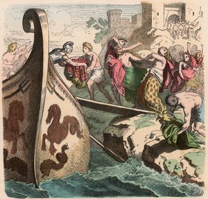 Starożytna Grecja: podróże morskie, piraci autorstwa Heinrich Leutemann