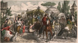 Starożytny Rzym: Via Appia (Droga Appijska) w epoce cesarskiej autorstwa Heinrich Leutemann