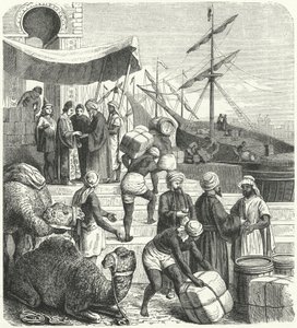 Arabscy kupcy (grawerowanie) autorstwa Heinrich Leutemann
