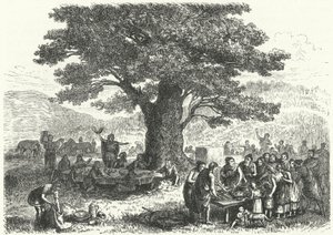 Uczta w starożytnych Niemczech (rycina) autorstwa Heinrich Leutemann