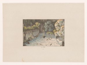 Widok na wodospad w Orbe à Orbe (tytuł na obiekcie) Widoki Szwajcarii (tytuł serii) Collection de quelques vues dessinées en Suisse d