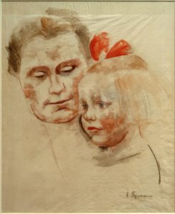 Matka z dzieckiem (Anna i Käte Werner) autorstwa Heinrich Stegemann