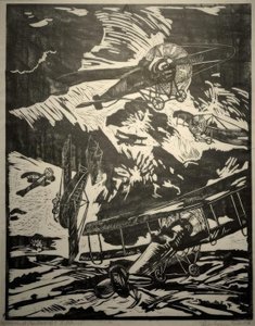 Bitwa powietrzna autorstwa Heinrich Steinhagen