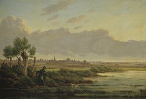 Na Alster w Winterhude, 1834 autorstwa Heinrich Stuhlmann