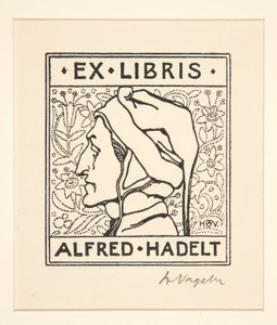 Ekslibris: Alfred Hadelt autorstwa Heinrich Vogeler