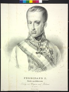 Ferdynand I cesarz Austrii autorstwa Heinrich Wilhelm Schlesinger