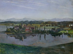 Klasztor Seeon w Oberbayern, 1892 (olej na papierze oprawiony na kartonie)