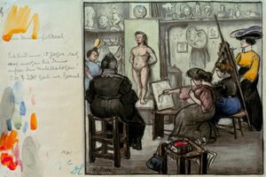 W klasie kobiet autorstwa Heinrich Zille