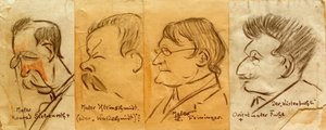 Cztery portrety autorstwa Heinrich Zille
