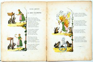 Lamentable History of the Matchbox, ilustracja z francuskiego przekładu Hoffmanns Struwwelpeter wykonanego przez Trima (Louis Gustave Ratisbonne, 1827-1900), c.1850 autorstwa Heinrich Hoffmann