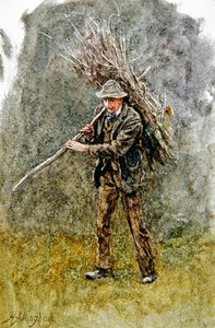 Wiązka drewna (akwarela na papierze) autorstwa Helen Allingham
