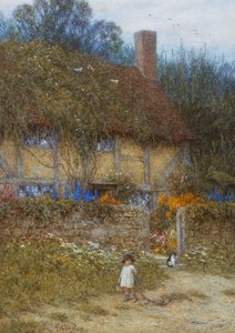 Domek w pobliżu Godalming, Surrey autorstwa Helen Allingham