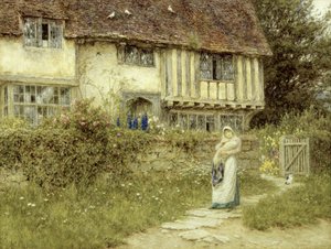 Obok Old Church Gate Farm, Smarden, Kent (akwarela na papierze) autorstwa Helen Allingham