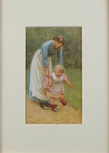 Henryk z pielęgniarką, 1884 autorstwa Helen Allingham