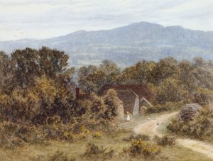 Tył z Sandhills, Witley (akwarela na papierze) autorstwa Helen Allingham