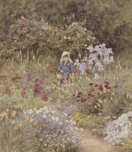 Minna, ilustracja do Happy England autorstwa Marcusa Huisha, wyd. przez A & C Black, 1904 (wc) autorstwa Helen Allingham