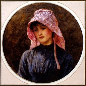 Portret dziewczyny (akwarela na papierze) autorstwa Helen Allingham