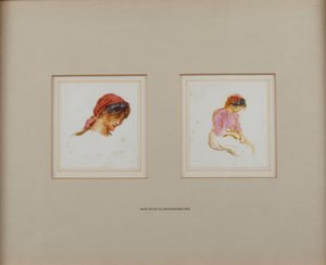 Studium dziewczyny w czerwonej chuście autorstwa Helen Allingham