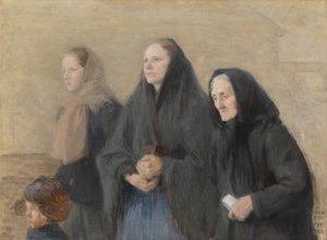Wierni (poranek wielkanocny) autorstwa Helene Schjerfbeck
