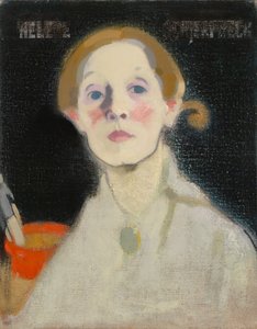 Autoportret na czarnym tle