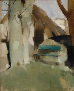 Shadow on the Wall II Zielona Ławka, 1928. autorstwa Helene Schjerfbeck