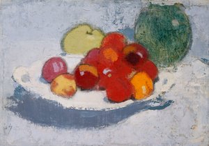 Martwa natura z owocami, ok. 1915 (olej na płótnie) autorstwa Helene Schjerfbeck
