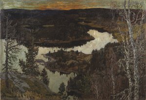Jesień, Nordingrå autorstwa Helmer Osslund