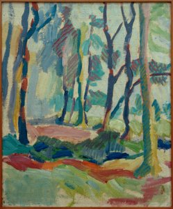 Helmuth Macke, Herbstwald ibei Krefeld / obraz, 1910