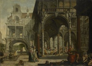 Wyimaginowany renesansowy pałac autorstwa Hendrick Aerts