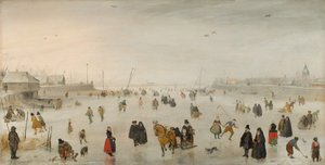 Scena na lodzie autorstwa Hendrick Avercamp