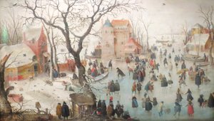 Zimowy krajobraz z łyżwiarzami autorstwa Hendrick Avercamp