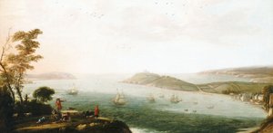 Widok na port w Falmouth
