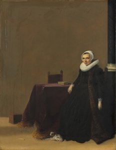 Portret kobiety z psem, ok.1635