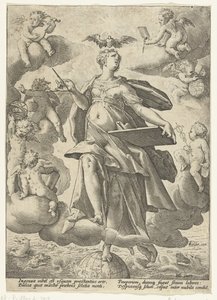 Alegoria sztuki autorstwa Hendrick Goltzius (workshop of)