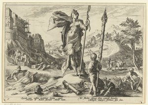 Epoka brązu Metamorfozy Owidiusza (tytuł serii) autorstwa Hendrick Goltzius (workshop of)