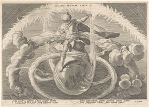 Stworzenie czterech elementów Metamorfozy Owidiusza (tytuł serii) autorstwa Hendrick Goltzius (workshop of)