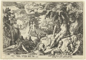 Złoty wiek Metamorfozy Owidiusza (tytuł serii) autorstwa Hendrick Goltzius (workshop of)