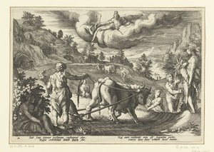 Srebrny wiek Metamorfozy Owidiusza (tytuł serii) autorstwa Hendrick Goltzius (workshop of)