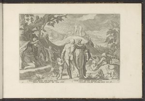 Powódź Deukalionu Metamorfozy Owidiusza (tytuł serii) Odtworzenia P. Ovidiusa Naso (tytuł serii) autorstwa Hendrick Goltzius (workshop of)