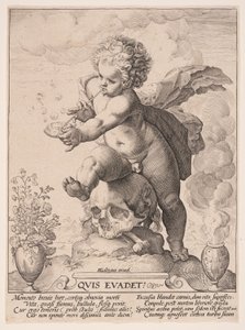 Alegoria przemijania (Quis Evadet) autorstwa Hendrick Goltzius