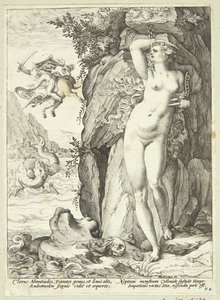 Andromeda zostaje uwolniona przez Perseusza autorstwa Hendrick Goltzius
