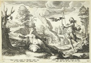 Apollo zabija Koronisa autorstwa Hendrick Goltzius