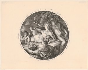 Bachus, Ceres i Wenus autorstwa Hendrick Goltzius