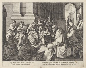 Boaz i starsi Historia Rut (tytuł serii) autorstwa Hendrick Goltzius