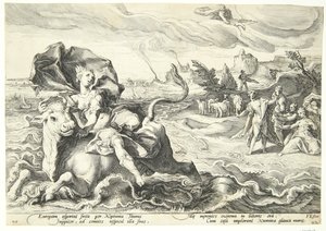 Porwanie Europy autorstwa Hendrick Goltzius