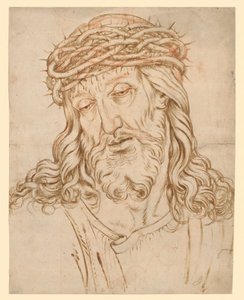 Popiersie Męża Boleści, z głową pochyloną w lewo autorstwa Hendrick Goltzius